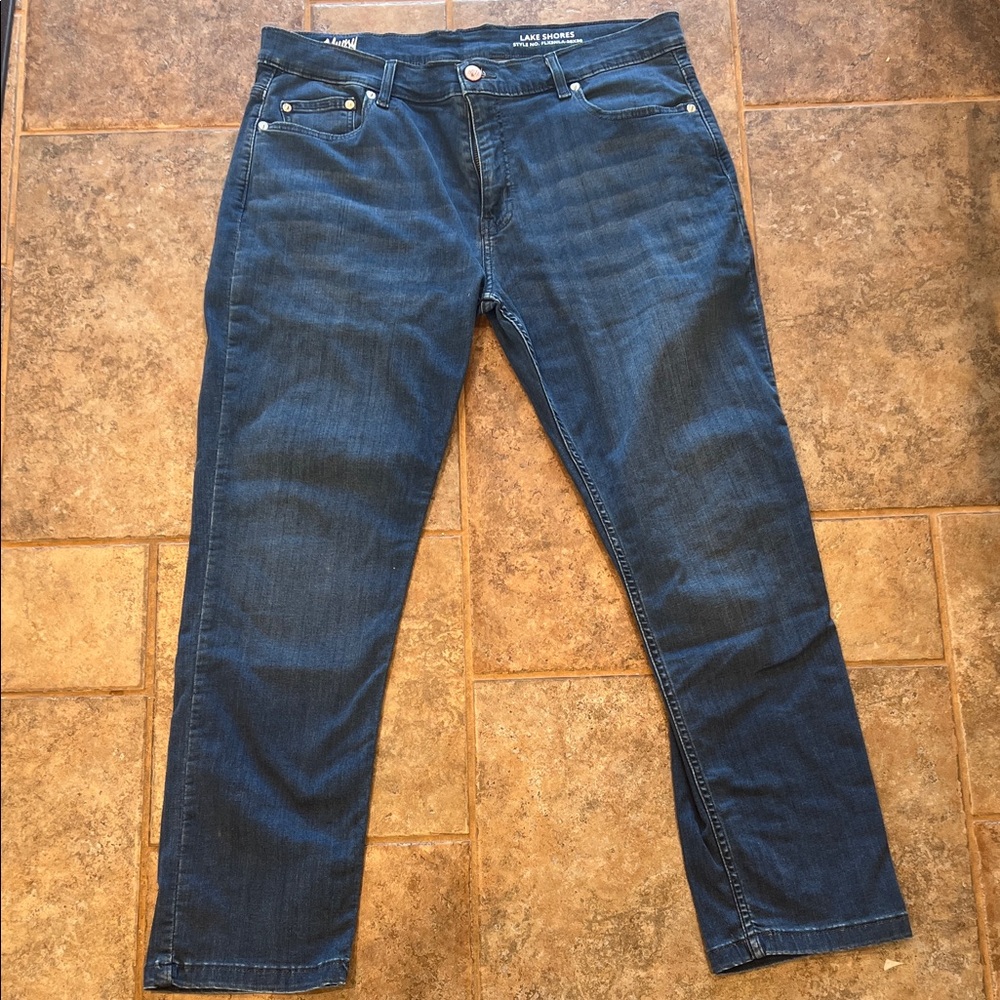 Men's Straight Jeans in Dark Blue
